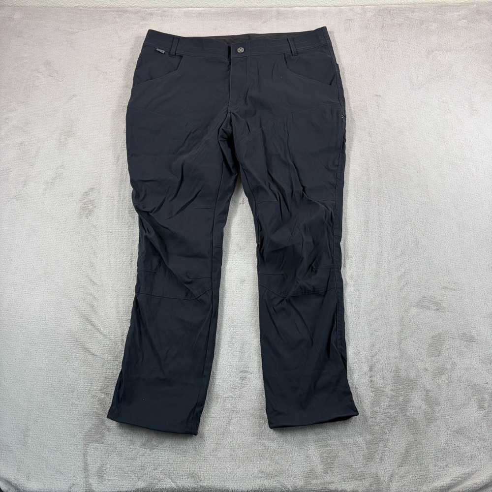 Kuhl Renegade Rock Cargo Pants Men 38x29.5 Black Tapered Fit UPF 50+ NWOT